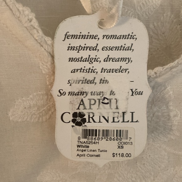 April Cornell White Angel Linen Tunic NWT - Picture 8 of 10